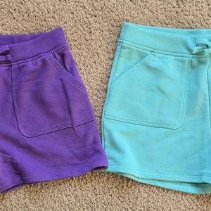 Girls Purple and Blue Shorts